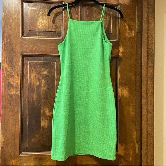 MNG Neon Green Mini Tank Dress MNG Neon Green Mini Tank Dress
